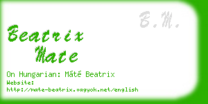 beatrix mate business card